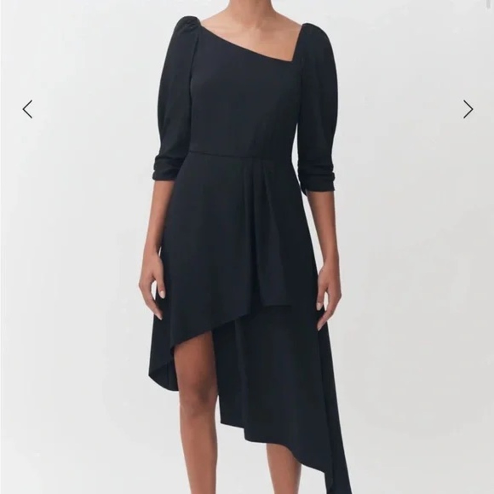 Cuyana Silk drape Front Dress